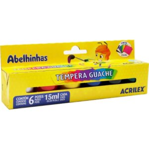 Tinta Guache 015ML 06 Cores Auto Servico - Imagem 3