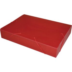 Pasta Aba Elastica Plastica Oficio 55MM Vermelho - Imagem 1