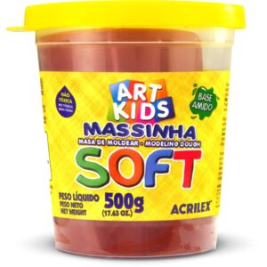 Massa para Modelar Soft 500G.CHOCOLATE Bs Amido - Imagem 1