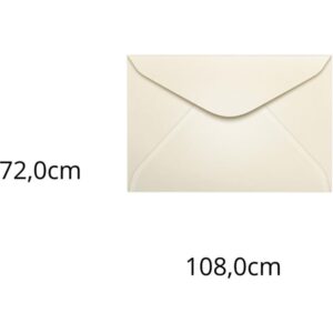 Envelope Colorido Visita 72X108 Creme Marfim 80G - Imagem 1