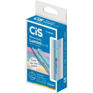 Caneta Marca Texto Cis Lumini Azul Pastel - Imagem 1