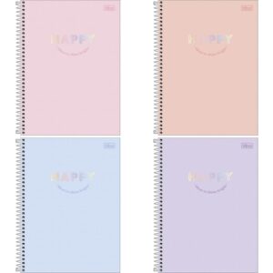 Caderno 10X1 Capa Dura Happy 160FLS. - Imagem 1
