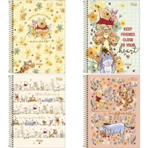 Caderno 01X1 Capa Dura Pooh Connect 80FLS. - Imagem 1