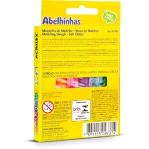 Massa para Modelar Soft C/06 Cores 90G. C/Gliter - Imagem 3