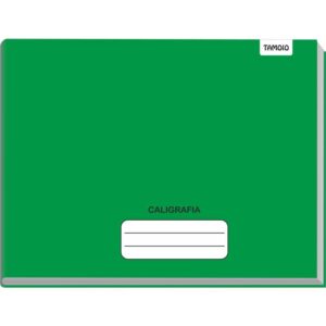 Caderno Caligrafia Capa Dura Liso 48F 1/4 Broch.horiz.verde - Imagem 1
