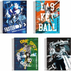 Caderno 01X1 Capa Dura Sport 80FLS. - Imagem 1