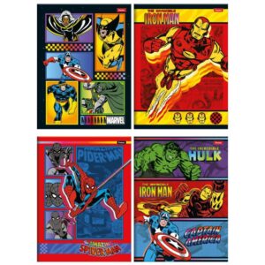 Caderno Brochurao Capa Dura Marvel Comics 80F - Imagem 1