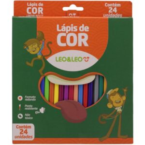 Lapis de Cor Redondo Leo e Leo 24 Cores - Imagem 1