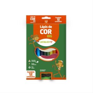 Lapis de Cor Jumbo Leo e Leo 12 Cores TRIANG.15CM - Imagem 1