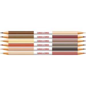 Lapis de Cor Redondo Caras e Cores Bicolor 12CORES - Imagem 1