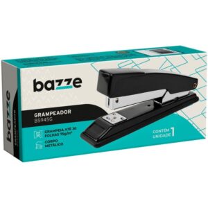 Grampeador Metal Bazze B5945G Preto 26/6 P/30F. - Imagem 2