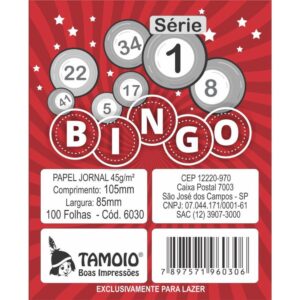 Bloco para Bingo Jornal 105X85MM 100FLS. S16-30 - Imagem 1