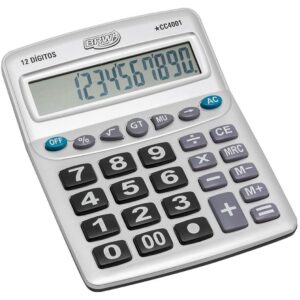 Calculadora de Mesa 12 Dig. 20,5X15,9X4,4CM Prata - Imagem 1