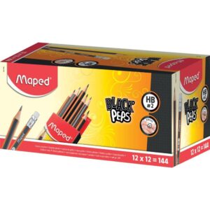 Lapis Preto Triangular Black Peps Hb C/Borracha - Imagem 1