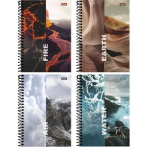 Caderno Espiral 1/4 Capa Dura 4 Elementos 160FLS. - Imagem 1