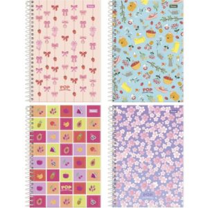 Caderno Espiral 1/4 Capa Dura Pop Collection 80FLS. - Imagem 1