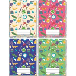 Caderno Caligrafia Capa Dura Decorado 96F Univ Broch.vertic - Imagem 1