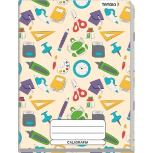 Caderno Caligrafia Capa Dura Decorado 96F Univ Broch.vertic - Imagem 2