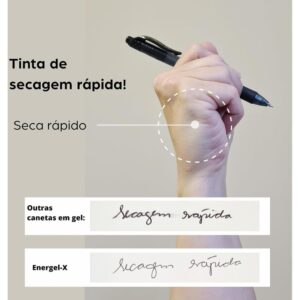 Caneta Gel Energel Retratil 0.5MM Verm - Imagem 3
