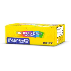 Tinta Pintura a Dedo 06 Cores 30ML. - Imagem 1