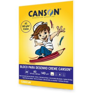 Bloco para Educacao Artistica Creme Infantil 20F A3 140G - Imagem 2