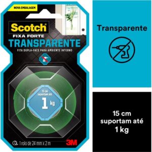 Fita Fixa Forte Silicone Tranp/Verde 24MMX2M - Imagem 7