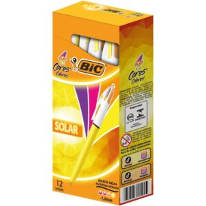 Caneta Esferografica Bic 4 Cores Solar Fashion - Imagem 1
