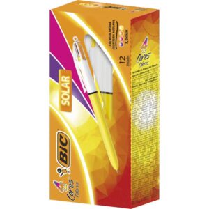 Caneta Esferografica Bic 4 Cores Solar Fashion - Imagem 3