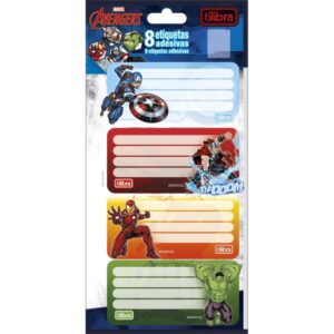 Etiqueta Escolar Decorada Avengers C/8ETIQ. 100X208MM - Imagem 1