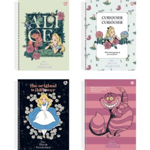 Caderno 10X1 Capa Dura Alice In Wonderland 160FLS. - Imagem 1