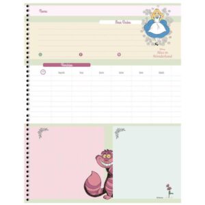 Caderno 10X1 Capa Dura Alice In Wonderland 160FLS. - Imagem 2