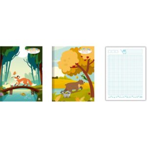 Caderno Quadriculado Univers. Dominguinhos Cost. 07X07MM 40F - Imagem 1