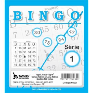 Bloco para Bingo Azul 120X108MM 100F Jornal - Imagem 2