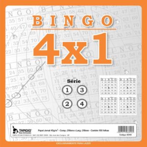 Bloco para Bingo Bingao Jornal 4X1 100 Folhas - Imagem 2