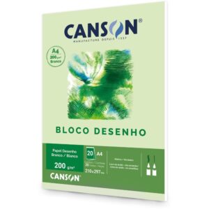 Bloco para Educacao Artistica Desenho A4 200G 20FLS Branco - Imagem 2