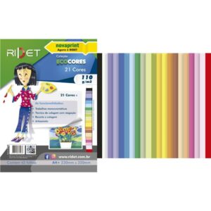 Bloco para Educacao Artistica A4 21 Cores SORT.110GR 42FLS - Imagem 1