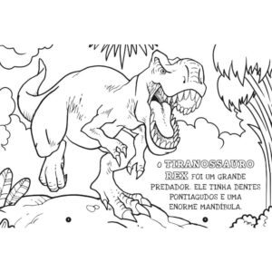 Livro Infantil Colorir Mega Kit Dinossauros Ler e Col - Imagem 3