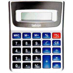Calculadora de Mesa 12 Dig. Prata Duo C/Bateria - Imagem 1