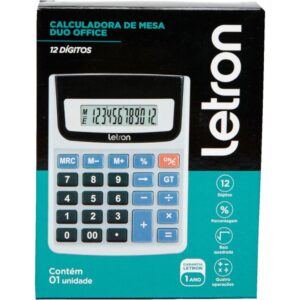 Calculadora de Mesa 12 Dig. Prata Duo C/Bateria - Imagem 3