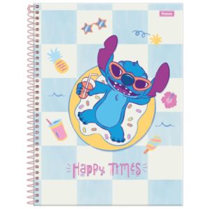 Caderno Espiral 1/4 Capa Dura Stitch 80FLS. - Imagem 4