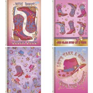 Caderno 10X1 Capa Dura West Girl 160FLS. - Imagem 1