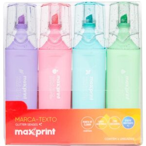 Caneta Marca Texto 4 Cores Glitter com Cheirinho - Imagem 9