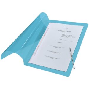 Pasta Grampo Trilho Plastica Oficio Azul - Imagem 2