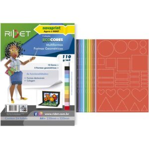 Bloco para Educacao Artistica Multiformas 110G.12CORES 24F. - Imagem 1