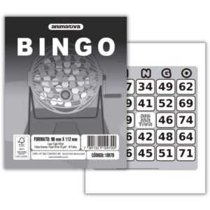 Bloco para Bingo Cinza 90X112MM 96 Folhas - Imagem 1