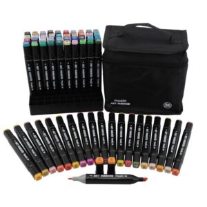 Marcador Artistico Art Marker 60 Cores C/Bolsa - Imagem 3