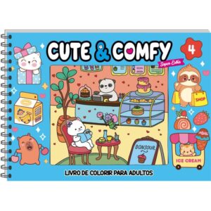 Livro de Colorir Cute e Comfy Ed 04 Cd Espiral - Imagem 1