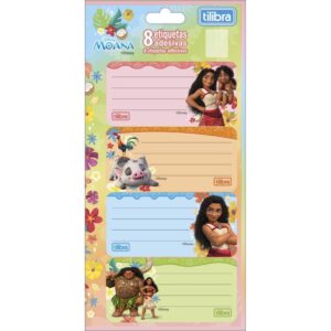 Etiqueta Escolar Decorada Moana C/8ETIQ. 100X208MM - Imagem 1