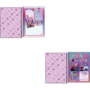 Caderno Espiral 1/4 Capa Dura Guerreiras do K-Pop 80FLS. - Imagem 2