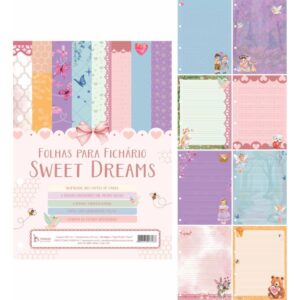 Papel de Carta Decorado Sweet Dreams Bloco 75G - Imagem 1